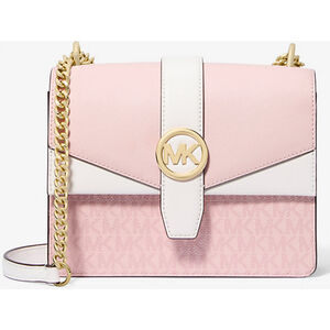 Michael Kors Greenwich Small Color-Block Crossbody Bag Color PWD BLSH MLT